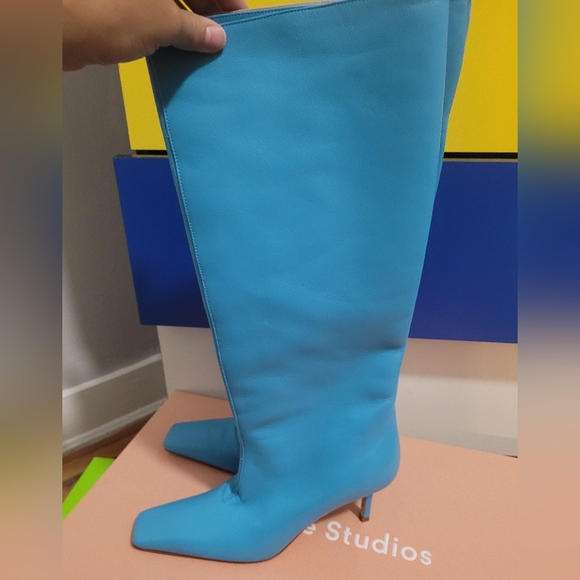 Acne Studios blue boots, brand new size EU 38/US 7.5 with box and 2 dust bags. - Picture 3 of 7